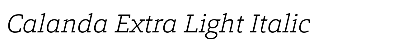 Calanda Extra Light Italic